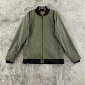 FlyLow Iron Eagle Bomber Jacket Mens M Olive Green Insulated Waterproof Pockets